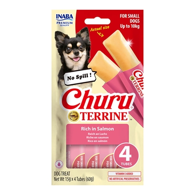 Churu Terrine Blød Tyggebar med Laks Til Små Hunde
